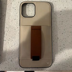 Walli iPhone 12 Pro Max case. Taupe leather.